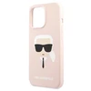 Karl Lagerfeld KLHCP13XSLKHLP Apple iPhone 13 Pro Max 6,7″ light rožinės spalvos kietas dėklas Silicone Karl`s