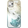 Luxury Apple iPhone 14 Plus Kingxbar Phoenix Crystals – dėklas telefonui aukso ir mėlynos spalvos