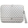 DKNY PU Leather Checkered Pattern and Stripe dėklas nešiojamam kompiuteriui 15/16" rusvai gelsvas
