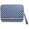 DKNY PU Leather Checkered Pattern and Stripe dėklas nešiojamam kompiuteriui 13/14" rožinės spalvos