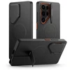 Tech-Protect Kevlar Aura MagSafe dėklas skirtas Samsung Galaxy S25 Ultra – juodos spalvos/oranžinės spalvos