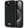 Apple iPhone 13 / 14 / 15 DKNY Hardcase 3D Rubber Repeat Pattern (DKHCP15S3DRPWK) dėklas telefonui juodos spalvos