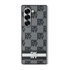 DKNY PU Leather Checkered Pattern and Stripe Samsung Galaxy Z Fold6 dėklas telefonui juodos spalvos