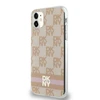 Apple iPhone 11 / XR DKNY dėklas IML Checkered Mono Pattern &amp; Printed Stripes MagSafe (DKHMN61HCPTSP) rožinės spalvos