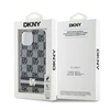 Apple iPhone 13 / 14 / 15 DKNY dėklas IML Checkered Mono Pattern &amp; Printed Stripes MagSafe (DKHMP15SHCPTSK) juodos spalvos