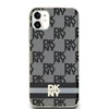 Apple iPhone 11 / XR DKNY dėklas IML Checkered Mono Pattern &amp; Printed Stripes MagSafe (DKHMN61HCPTSK) juodos spalvos
