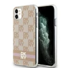 Apple iPhone 11 / XR DKNY dėklas IML Checkered Mono Pattern &amp; Printed Stripes MagSafe (DKHMN61HCPTSP) rožinės spalvos