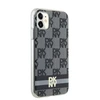 Apple iPhone 11 / XR DKNY dėklas IML Checkered Mono Pattern &amp; Printed Stripes MagSafe (DKHMN61HCPTSK) juodos spalvos