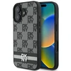 Apple iPhone 16 DKNY Checkered Pattern & Printed Stripes (DKHCP16SPCPTSSK) dėklas telefonui juodos spalvos