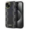 Apple iPhone 15 Plus / 14 Plus DKNY Hardcase Leather Checkered Mono Pattern MagSafe (DKHMP15MPCPVSLK) dėklas telefonui juodos spalvos
