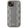 DKNY DKHMP15MPCPVSLE Apple iPhone 15 Plus 6.7" dėklas telefonui pilkos spalvos Leather Checkered Mono Pattern MagSafe