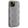 DKNY DKHMP15MPCPVSLE Apple iPhone 15 Plus 6.7" dėklas telefonui pilkos spalvos Leather Checkered Mono Pattern MagSafe