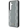 Dėklas DKNY odinis languotas raštas MagSafe Samsung Galaxy S25 taupe