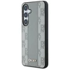 Dėklas DKNY odinis languotas raštas MagSafe Samsung Galaxy S25 taupe