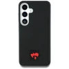 DKNY Leather Heart of NY Samsung Galaxy S25 dėklas telefonui juodos spalvos