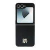 DKNY PU Leather Stack Logo Samsung Galaxy Z Flip6 dėklas telefonui juodos spalvos