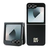 DKNY PU Leather Stack Logo Samsung Galaxy Z Flip6 dėklas telefonui juodos spalvos
