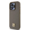 Apple iPhone 14 Pro DKNY odinis dėklas Pattern Metal Logo MagSafe (DKHMP14LPSHRPSW) rudos spalvos