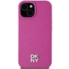 Apple iPhone 13 / 14 / 15 DKNY odinis dėklas Pattern Metal Logo MagSafe (DKHMP15SPSHRPSP) rožinės spalvos