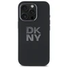 DKNY DKHCP16XSMCBSK Apple iPhone 16 Pro Max 6.9" dėklas telefonui juodos spalvos Liquid Silikoninis Metal Logo