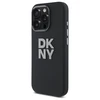 DKNY DKHCP16LSMCBSK Apple iPhone 16 Pro 6.3" dėklas telefonui juodos spalvos Liquid Silikoninis Metal Logo