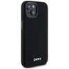 DKNY DKHMP14SSMCHLK Apple iPhone 14 15 13 6.1″ juodos spalvos kietas dėklas Liquid Silicone Small Metal Logo MagSafe