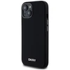 DKNY DKHMP14SSMCHLK Apple iPhone 14 15 13 6.1″ juodos spalvos kietas dėklas Liquid Silicone Small Metal Logo MagSafe