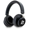 DKNY PU Leather Stack Logo belaidės ausinės juodos spalvos