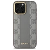 DKNY DKHMP14XPCPVSLE Apple iPhone 14 Pro Max 6.7" dėklas telefonui pilkos spalvos Leather Checkered Mono Pattern MagSafe