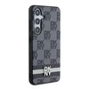 Samsung Galaxy S24 DKNY Odinis Dėklas Checkered Mono Pattern & Printed Stripes (DKHCS24SPCPTSSK) juodos spalvos