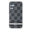 Samsung Galaxy S24 DKNY Odinis Dėklas Checkered Mono Pattern & Printed Stripes (DKHCS24SPCPTSSK) juodos spalvos