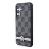 Samsung Galaxy S24 DKNY Odinis Dėklas Checkered Mono Pattern & Printed Stripes (DKHCS24SPCPTSSK) juodos spalvos