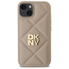 DKNY DKHCP14SPQDSLE Apple iPhone 14 6.1" dėklas telefonui gelsvos spalvos Quilted Stack Logo