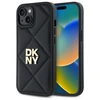 DKNY DKHCP14SPQDSLK Apple iPhone 14 6.1" dėklas telefonui juodos spalvos Quilted Stack Logo