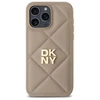 DKNY DKHCP14XPQDSLE Apple iPhone 14 Pro Max 6.7" dėklas telefonui gelsvos spalvos Quilted Stack Logo