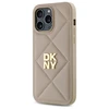 DKNY DKHCP14XPQDSLE Apple iPhone 14 Pro Max 6.7" dėklas telefonui gelsvos spalvos Quilted Stack Logo