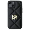 DKNY DKHCP15SPQDSLK Apple iPhone 15 6.1" dėklas telefonui juodos spalvos Quilted Stack Logo