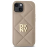 DKNY DKHCP15SPQDSLE Apple iPhone 15 6.1" dėklas telefonui gelsvos spalvos Quilted Stack Logo