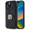 DKNY DKHCP15SPQDSLK Apple iPhone 15 6.1" dėklas telefonui juodos spalvos Quilted Stack Logo