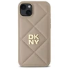 DKNY DKHCP15MPQDSLE Apple iPhone 15 Plus 6.7" dėklas telefonui gelsvos spalvos Quilted Stack Logo