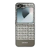 DKNY PU Leather Repeat Pattern Bottom Stripe Samsung Galaxy Z Flip6 dėklas telefonui rudos spalvos