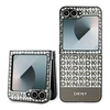 DKNY PU Leather Repeat Pattern Bottom Stripe Samsung Galaxy Z Flip6 dėklas telefonui rudos spalvos