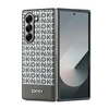 DKNY PU Leather Repeat Pattern Bottom Stripe MagSafe Samsung Galaxy Z Fold6 dėklas telefonui rudos spalvos