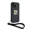 Apple iPhone 13 / 14 / 15 DKNY Hardcase Wrist Strap Stock Logo (DKHCP14SPBSWSK) dėklas telefonui juodos spalvos