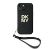 Apple iPhone 13 / 14 / 15 DKNY Hardcase Wrist Strap Stock Logo (DKHCP14SPBSWSK) dėklas telefonui juodos spalvos