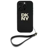 DKNY DKHCP16XPBSWSK Apple iPhone 16 Pro Max 6.9" dėklas telefonui juodos spalvos Wrist Strap Stock Logo