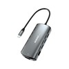 Dudao 11in1 daugiafunkcis HUB USB Type C - USB Type C PD 60 W / HDMI / 3,5 mm mini lizdas / 1x USB 2.0 / SD kortelių skaitytuvas micro SD / VGA / RJ45 / 3x USB 3.2 Gen 1 pilka (A15Pro pilka)