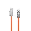 Dudao L24AL USB-A – Lightning kampinis kabelis su 180° rotation 30W 1m – oranžinės spalvos