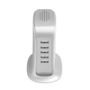 Dudao 5x USB įkroviklis su integruotu ES maitinimo laidu, baltas (A5EU)