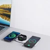 Dudao A11N 15W 3in1 indukcinis įkroviklis - Baltas + USB-C / USB-C laidas